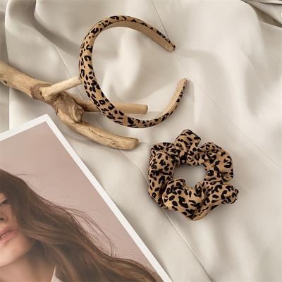 China New Fashion MuXi Chiffon Hair Tie Band Ponytail Cool Hair Rope Leopard Hair Accessories for sale