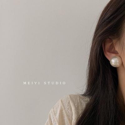 China MuXi S925 silver daily pearl cute and fresh INS minimalist temperament exaggerated All-match classic earrings for sale