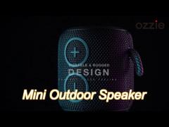 ozzie h50 fabric mini outdoor speaker ipx7 waterproof with 20h play time