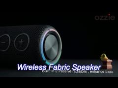3600mah wireless fabric speaker 10 hours working time 3 hours charging time
