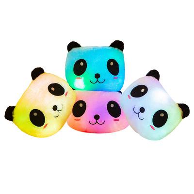 China Colorful Glowing Glowing Plush Doll Panda Cushion Infant Appease Creative Luminous Pillow Stuffed Animal Doll 35cm Panda Led Light Plush Toy K1 for sale