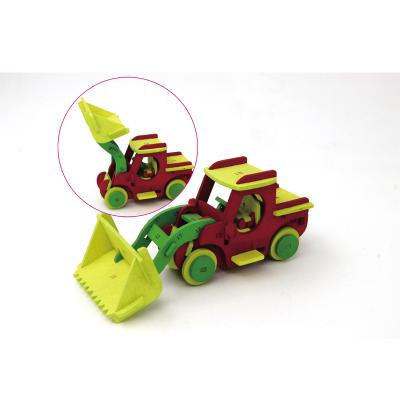 China Environmental Protection Manual DIY TOY Model Engineering Creative Wooden Vehicle Diy Mosaic Toys for sale