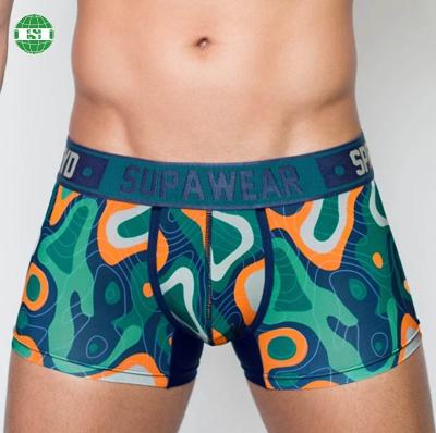 China Custom Men's Breathable Sublimation Logo Printing Boxer Shorts Custom Underwear Customized With Your Own Logo And Design for sale