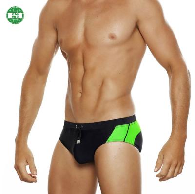 China Customized Mens Breathable Polyester Swimwear Quick Dry Swimming Briefs With Padded For Male for sale