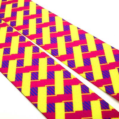 China Custom Print Band Elastic Elastic Webbing For Clothing for sale