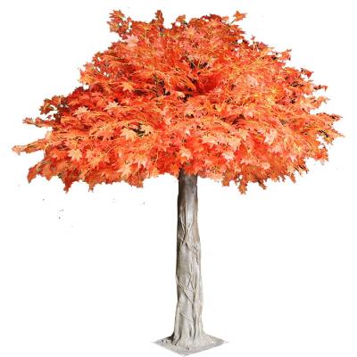 China Ornament& 12ft Artificial Silk Red Maple Tree Wedding/Event/Dance Stage Decor Environmental Artificial Tree Branches for sale