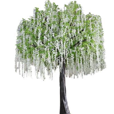 China Real touch and durable wholesale Dongchu artificial white wisteria trees, flower wisteria vine tree for sale