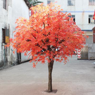 China Customized Real Looking Artificial Maple Tree With Red, Yellow Or White Leaves for sale