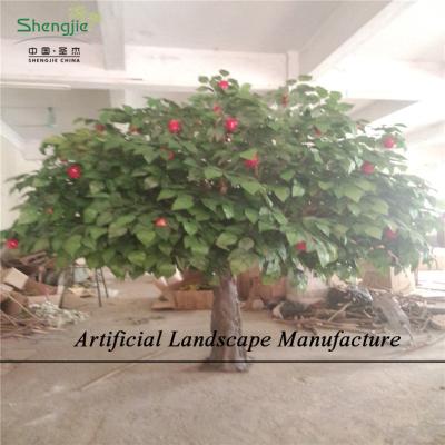 China SJ fruit tree making artificial apple fruit tree, fake apple tree, decorative apple tree for sale