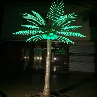 China SJ20171189 Eco-friendly LED Artificial Palm Lights Plastic Palm Tree for sale