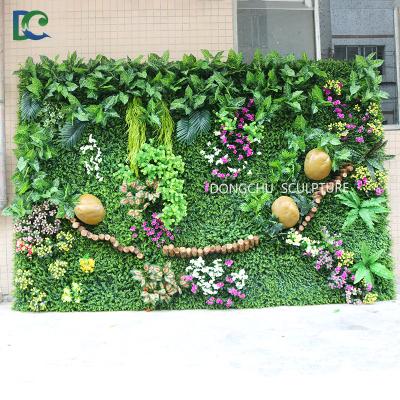 China Wedding Artificial Ornamental Plants For Wall Decoration Plant Plastic Artificial Wall With Stone for sale