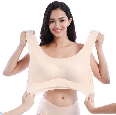 China 2021 Big Breast Lift Bra Wireless Bralette Breathable Wholesale Wireless Bra Pump Plus Size Bra for sale