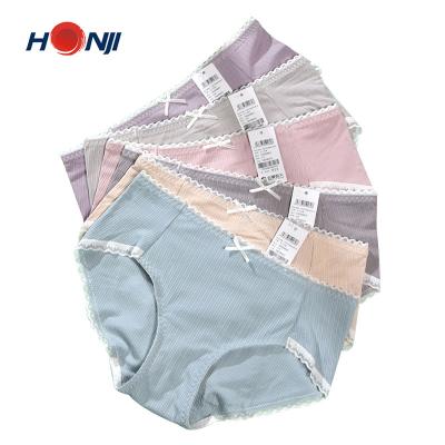 China Cotton Breathable Seamless Panties Colorful Hippie Briefs Good Elasticity Shorts With Bow For Girls for sale