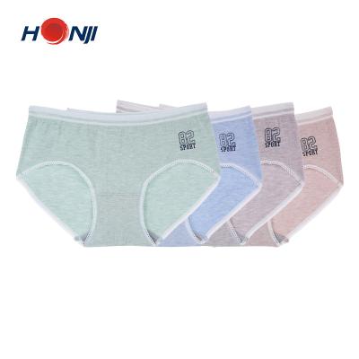 China Antibacterial soft girl colorful seamless panties slim and smooth girl free size modal underwear for sale