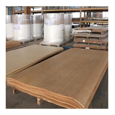 China 2500mm*1250mm Sustainable Carbonized Sustainable Natural Vertical Bamboo Veneer Single Ply Wood Veneer For Furbiture, Cabinets for sale