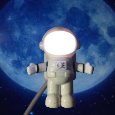 China New Fashion Flexible Creative Novelty LED Astronaut Lamp Desk Bedroom USB Romantic Night Light For Boy's Toy Laptop PC Notebook for sale