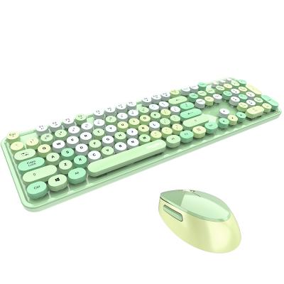 China For 2021 Mini Fashion Design Girl Wireless Colorful Lipstick Round Mechanical Keyboard Laptop Desktop Keyboards Retro for sale