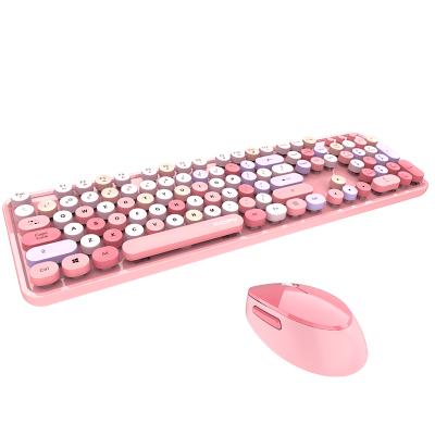 China For Laptop 2021 New Fashion Girl Dot Wireless Colorful Lipstick Mechanical Keyboard with Keycover for Laptop Desktop Phone for sale