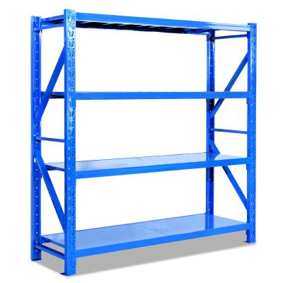 China 200kg/Layer Capacity Garage Warehouse Heavy Duty Adjustable Shelf 4 Tier Corrosion Protection Steel Mental Loading Storage Stacking Rack And Shelves for sale