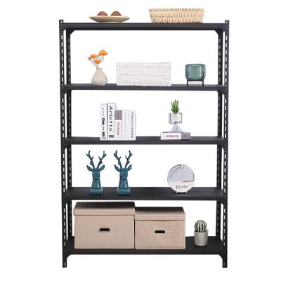 China Wholesale Metal Light Duty Angle Black Corrosion Protection 5 Layers Steel Storage Rack Buries Unit for sale