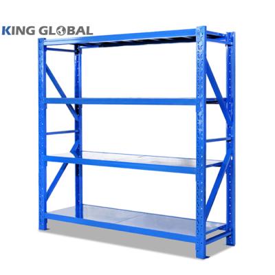 China Corrosion Protection Industrial Metal Warehouse Logistics Boltless Steel Storage Stacking Racks &Shelves Unit System for sale