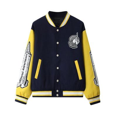 China Breathable Custom Varsity Motorcycle Jacket Letterman Lattice Jacket Men for sale