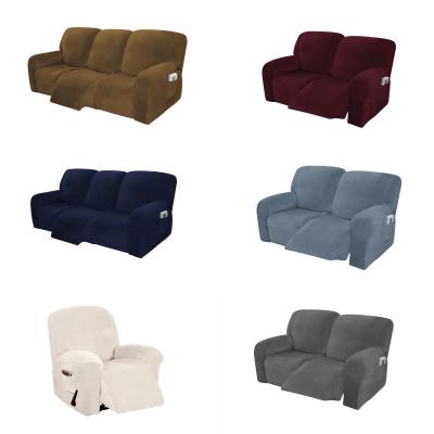 China Modern Furniture Protector Stretch Couch Covers 8 Colors Velvet Recliner Cover Custom Recliner Sofa Covers for sale