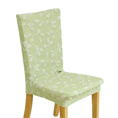 China Washable Made In China Top Quality Luxury Leaves Printing Fabric Elastic Dining Chair Cover for sale