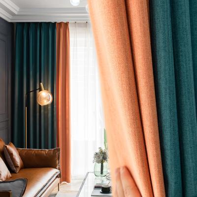 China Factory Supply Attractive Price Solid Colors Modern Custom Curtain Living Room Curtains for sale