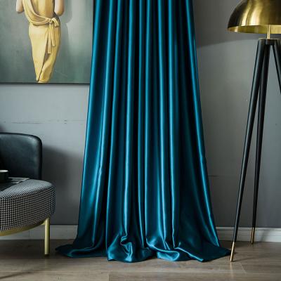 China Modern Luxury Nordic Style Polyester Hotel Home Blackout Decorative 100% Curtain for sale