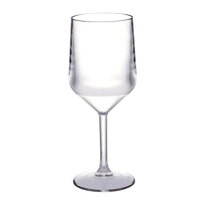 China Hard Plastic Wine Glass Reusable Polycarbonate Stem Wine Glass Vintage Unbreakable Thick Red Wine Glass Long for sale