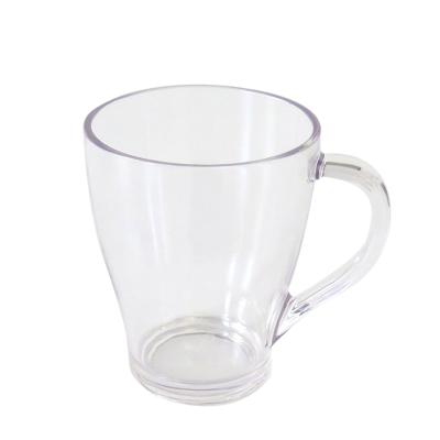 China Stocked Custom Plastic Clear Coffee Mug Logo Latte Coffee Mug Irish Coffee Mug Polycarbonate 380ml 13oz for sale