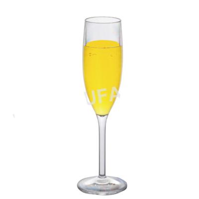 China Unbreakable flutes 6oz Tulip Plastic Champagne Glass de Champagne Glasses Polycarbonate Champagne Glasses for sale