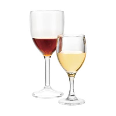 China 300ml 10oz Unbreakable Stem Clear Clear Polycarbonate Glass Reusable Plastic Wine Glass for sale