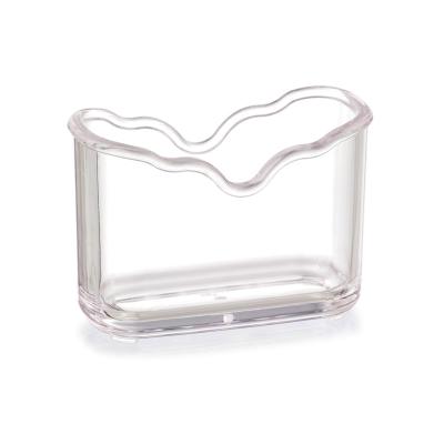 China High Quality Rectangular Acrylic Plastic Napkin Holder Wave Napkin Holder Restaurant Decorative Napkin Rack for sale