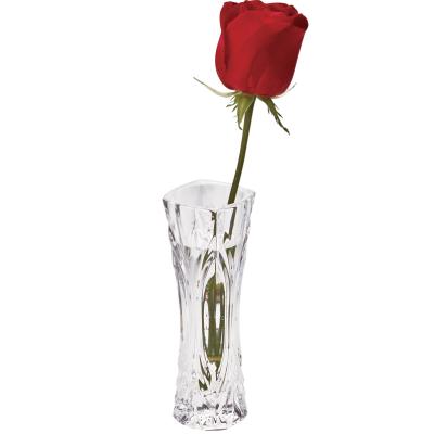 China High Quality Unbreakable Cheap Single Flower Vase Diamond Cutting Clear Acrylic Tabletop Flower Vases Flower Vases Small for sale