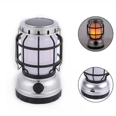 China Portable USB Rechargeable Lamp Solar Powered Lanterns Camping Lights for sale