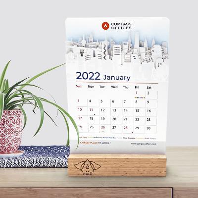 China Wholesale Customized High Quality Table Calendar 2023 Calendar 2024 Advent With Plastic Crystal Tray Christmas My First Diary For Kids for sale