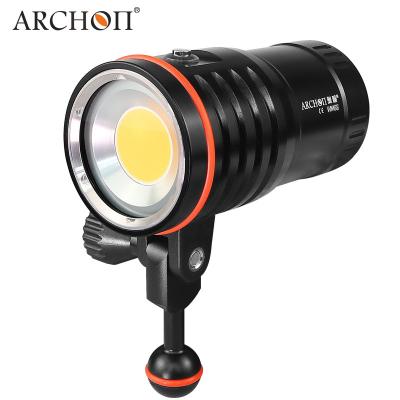 China Aluminum Alloy ARCHONTS Angel Diving Torch Underwater Dive Video 12000 Lumens LED Flashlight Wide Torch for sale