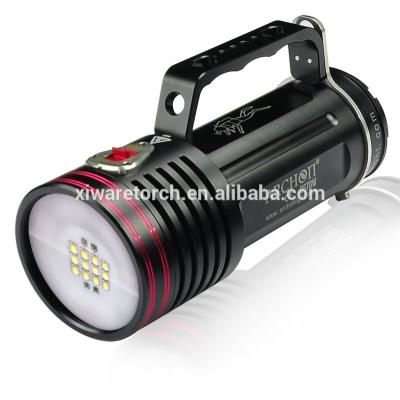 China hi max dive light customs lead the 10000 lumens scuba diving underwater photography flashlight WG76W for sale