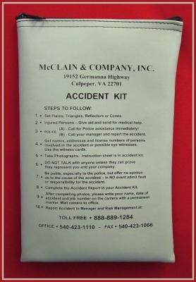 China ACCIDENT REPORTING KITS bag for sale