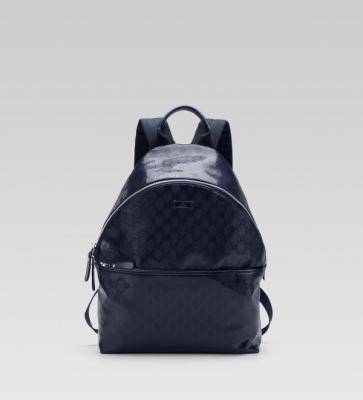 China Gucci men blue GG imprimé backpack for sale