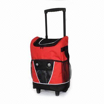 China Radio Cooler Trolley Bag Cooler bag with speaker with trolley for sale