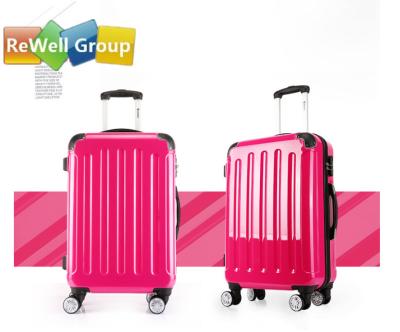 China Pull Rod Box ABS + PC Hard 24 inch 28 inch Trolley Luggage Bags in Rose for sale