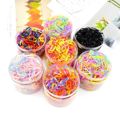 China C&J 500PCS/PACK Fashionable Disposable Baby Hair Rope Elastic Band Hair Accessories Baby Girl Box Elastic Band for sale