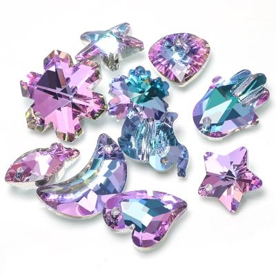 China DIY Jewelry Making C&J DIY Earrings Bracelets Jewelry Accessories Dream Pink Purple Stars Moon Snowflakes Personality Crystal Beads Creative for sale