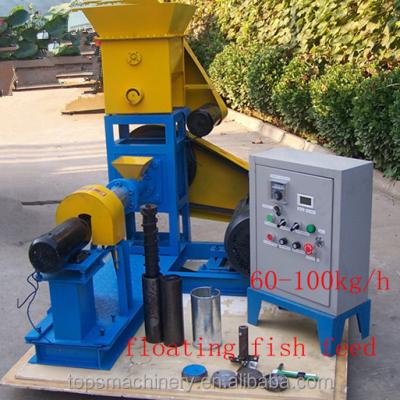 China CAT 11kw 60-100kg/h feed catfish, carp and tilapia extruder machine for fish float pellets for sale