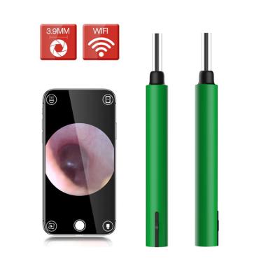 China WIFI connecting 3.5mm wifi otoscope earpick to image light wireless ear shoot sharper picks endoscope camera flashlight cleaning otoscope for sale