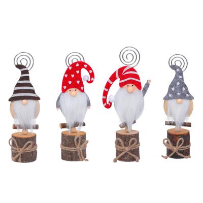 China Eco-friendly QY-830 Personalized Table Home Decoration Wooden Gnome Christmas Ornaments for sale