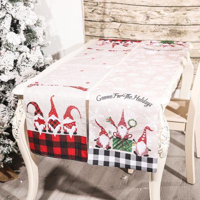 China Eco-friendly HB-208 2021 New Merry Christmas Gnome Table Runner For Holiday Party Home Table Decoration for sale